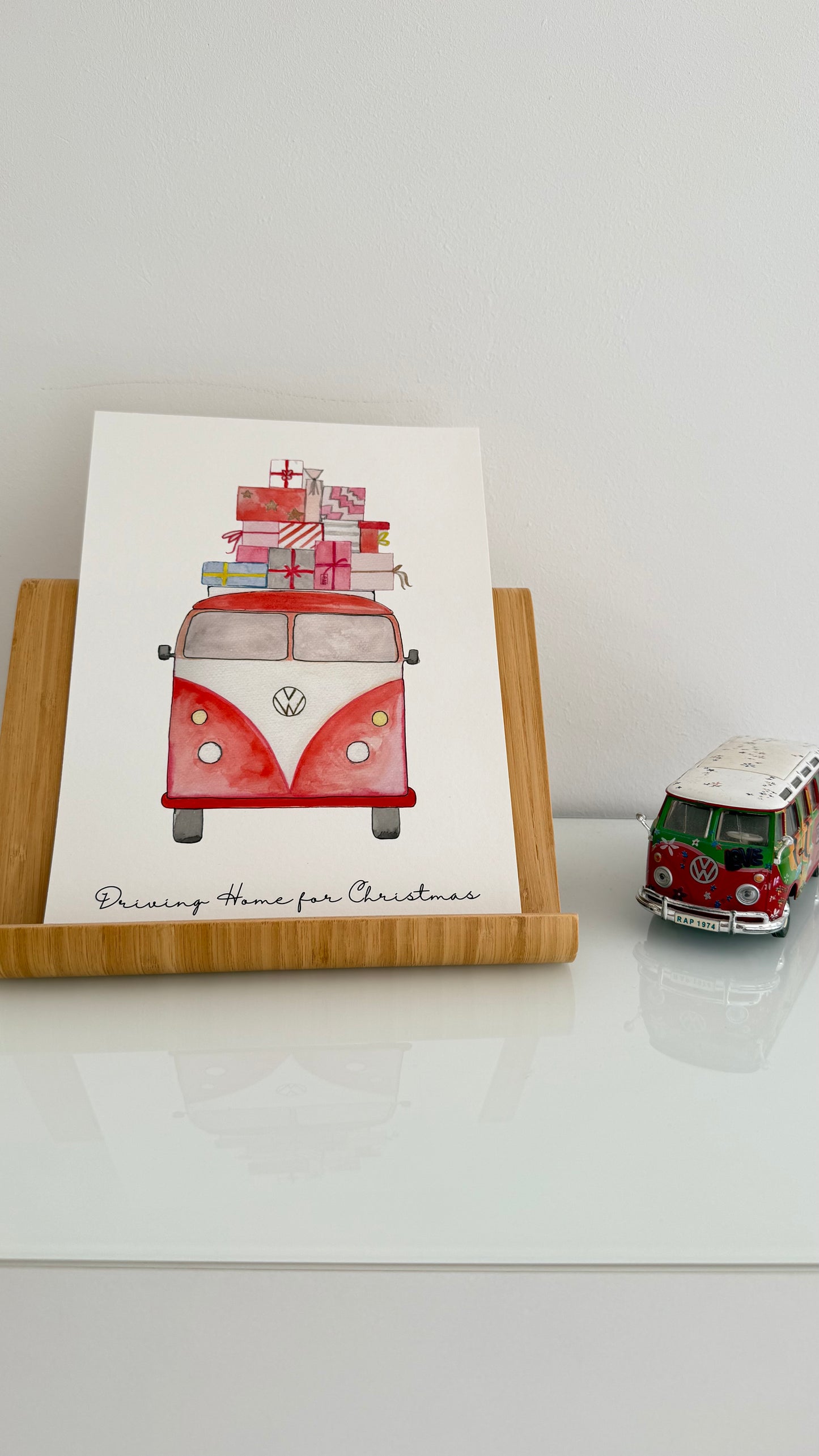 Poster - weihnachtlicher Bulli