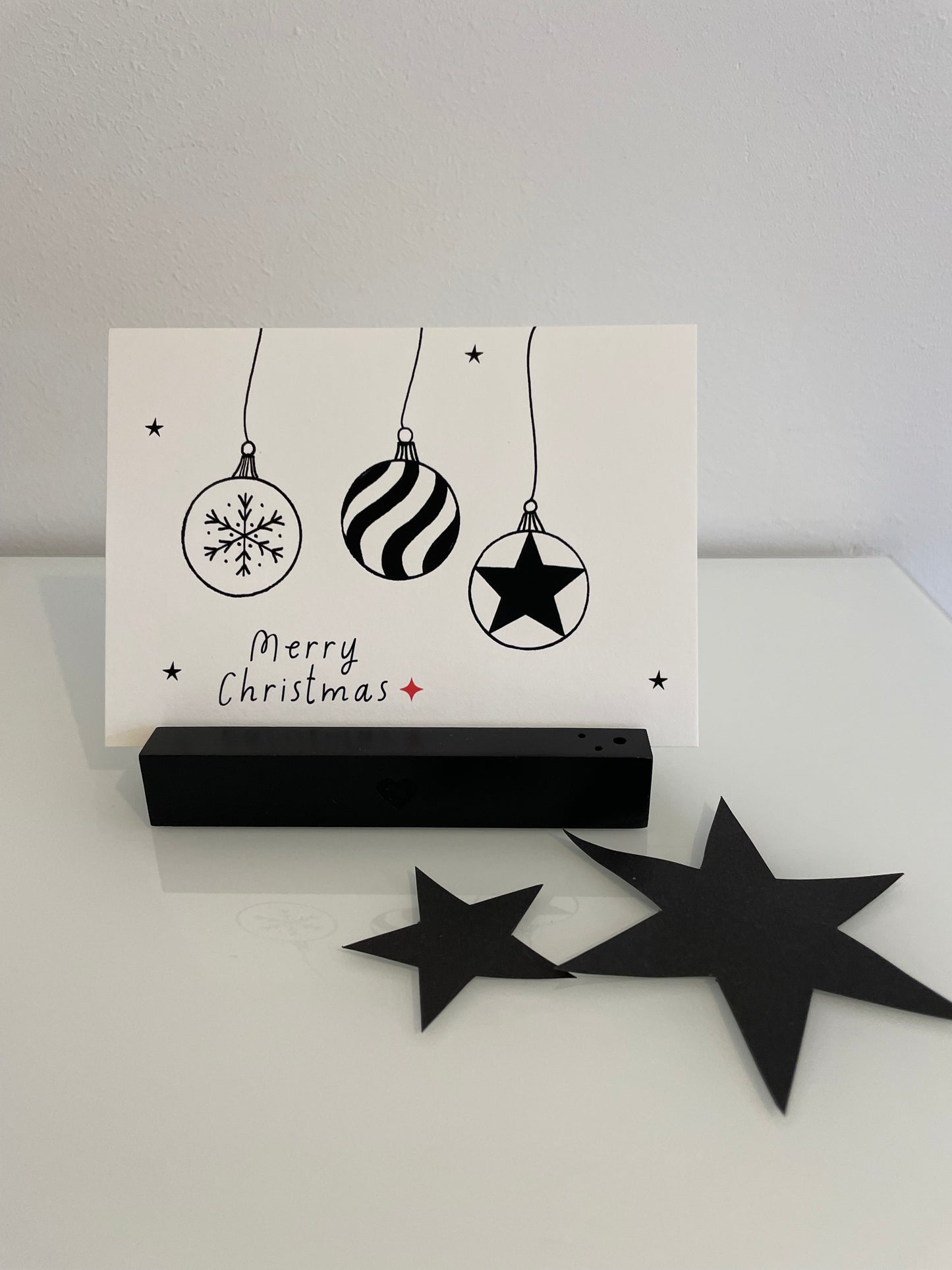 Karte - Christmas black and white