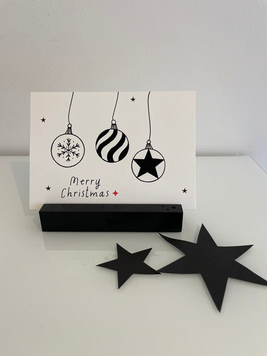 Karte - Christmas black and white