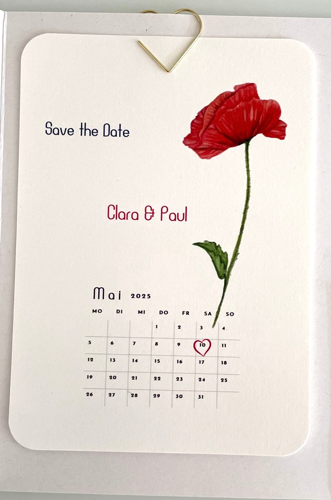 Pocketfold-Karte - Klatschmohn