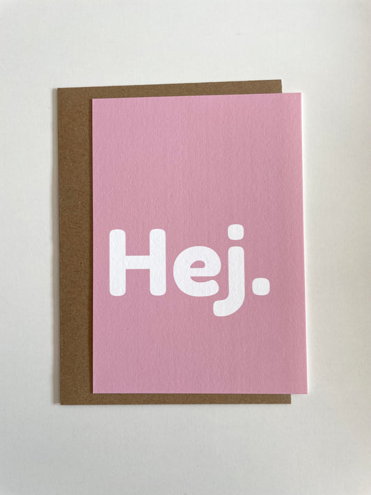 Grußkarte Hej