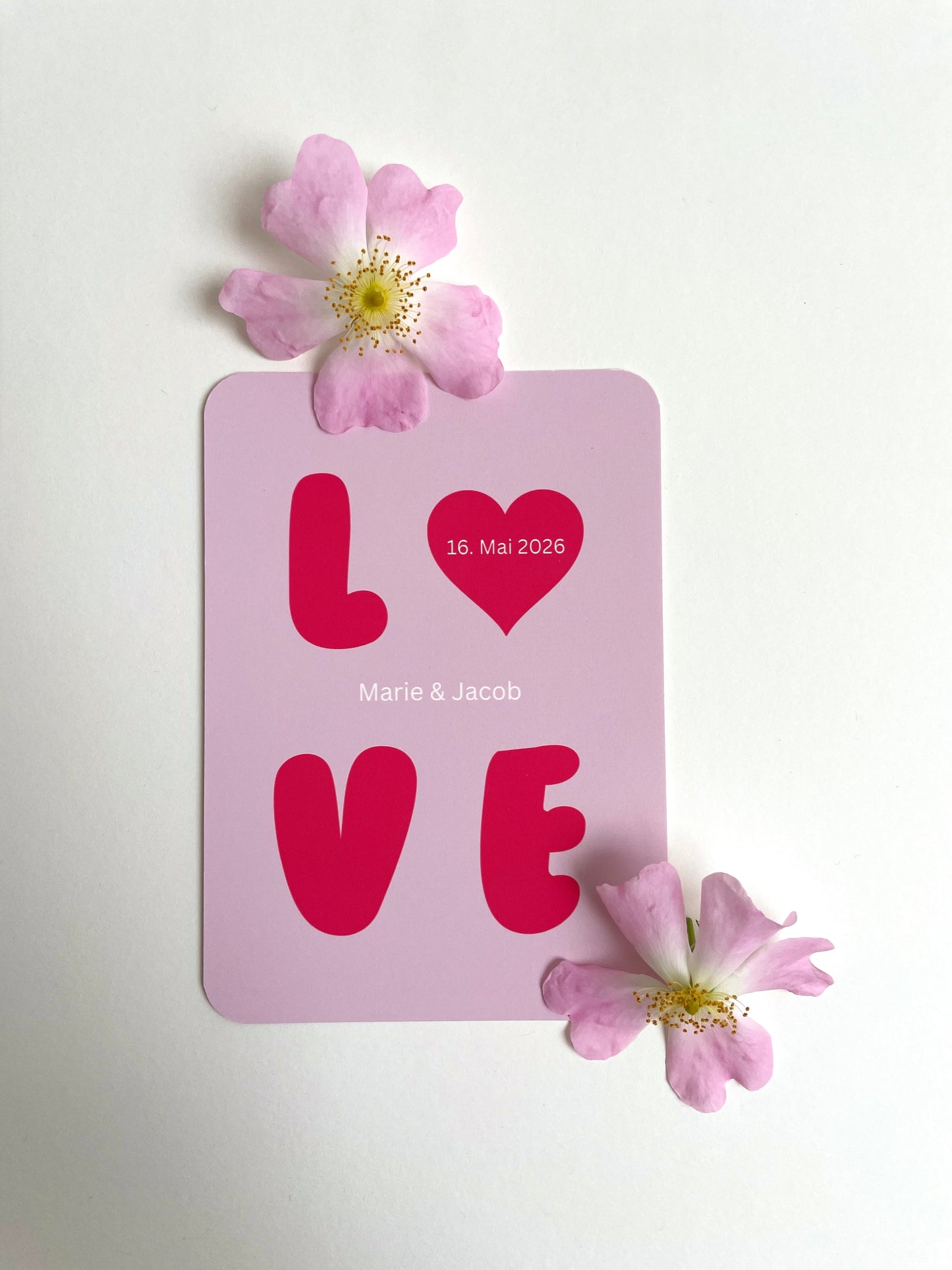 Karte zur Hochzeit LOVE