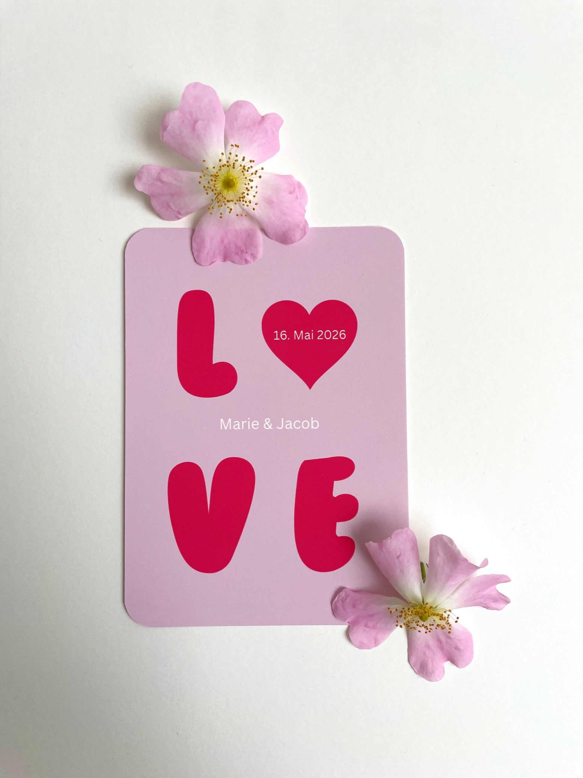 Karte zur Hochzeit LOVE
