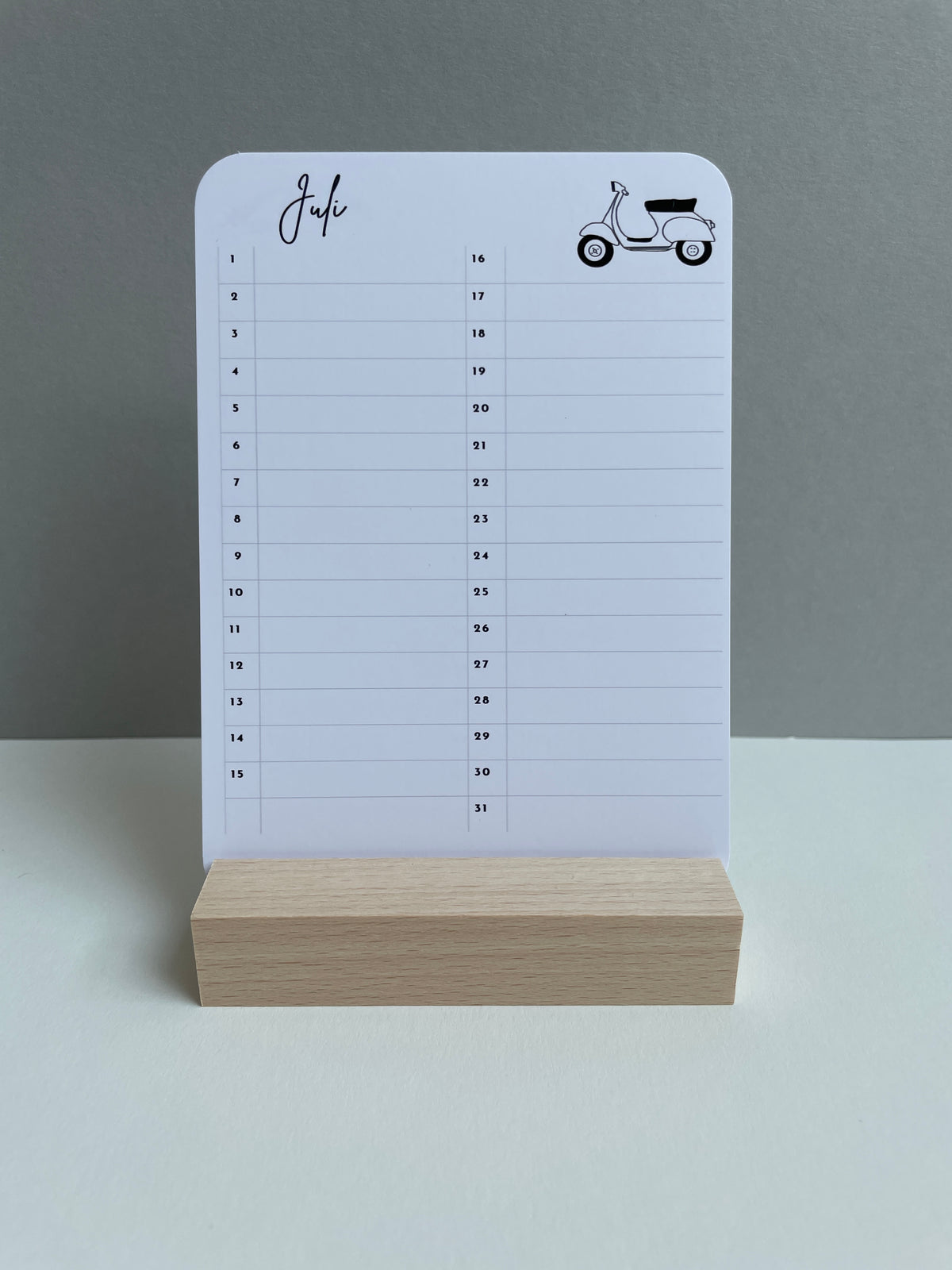 Geburtstagskalender  immerwährend   schwarz-weiß
