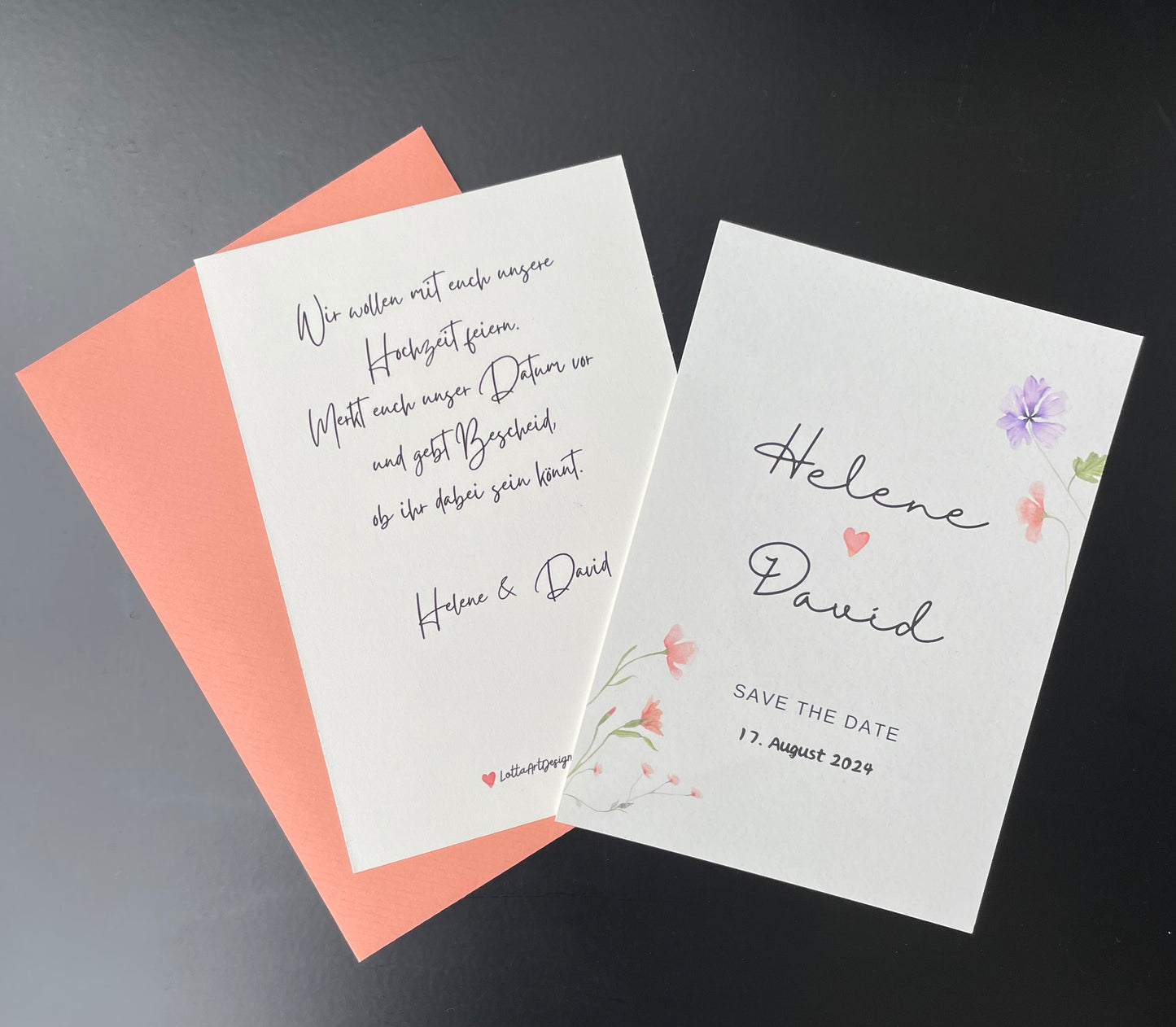 Karte - Blütenhochzeit