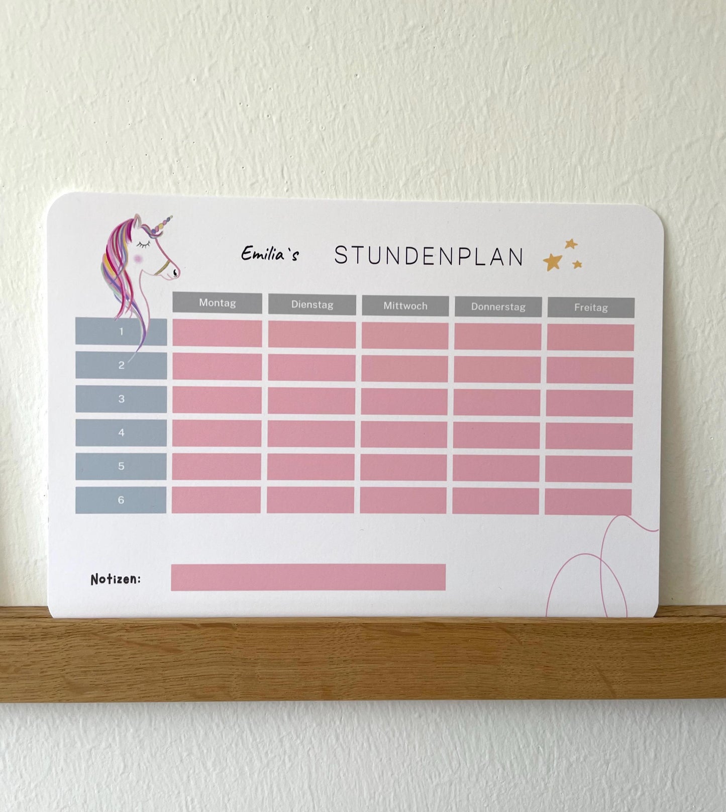 Stundenplan - Einhorn/Fußball