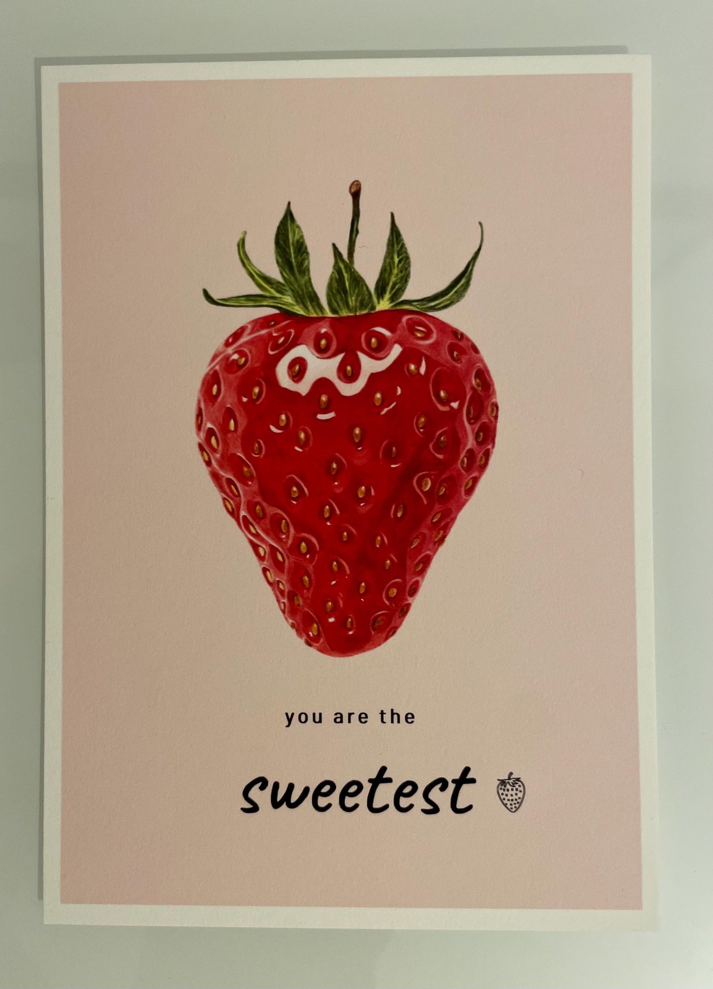 Karte Erdbeere gemalt