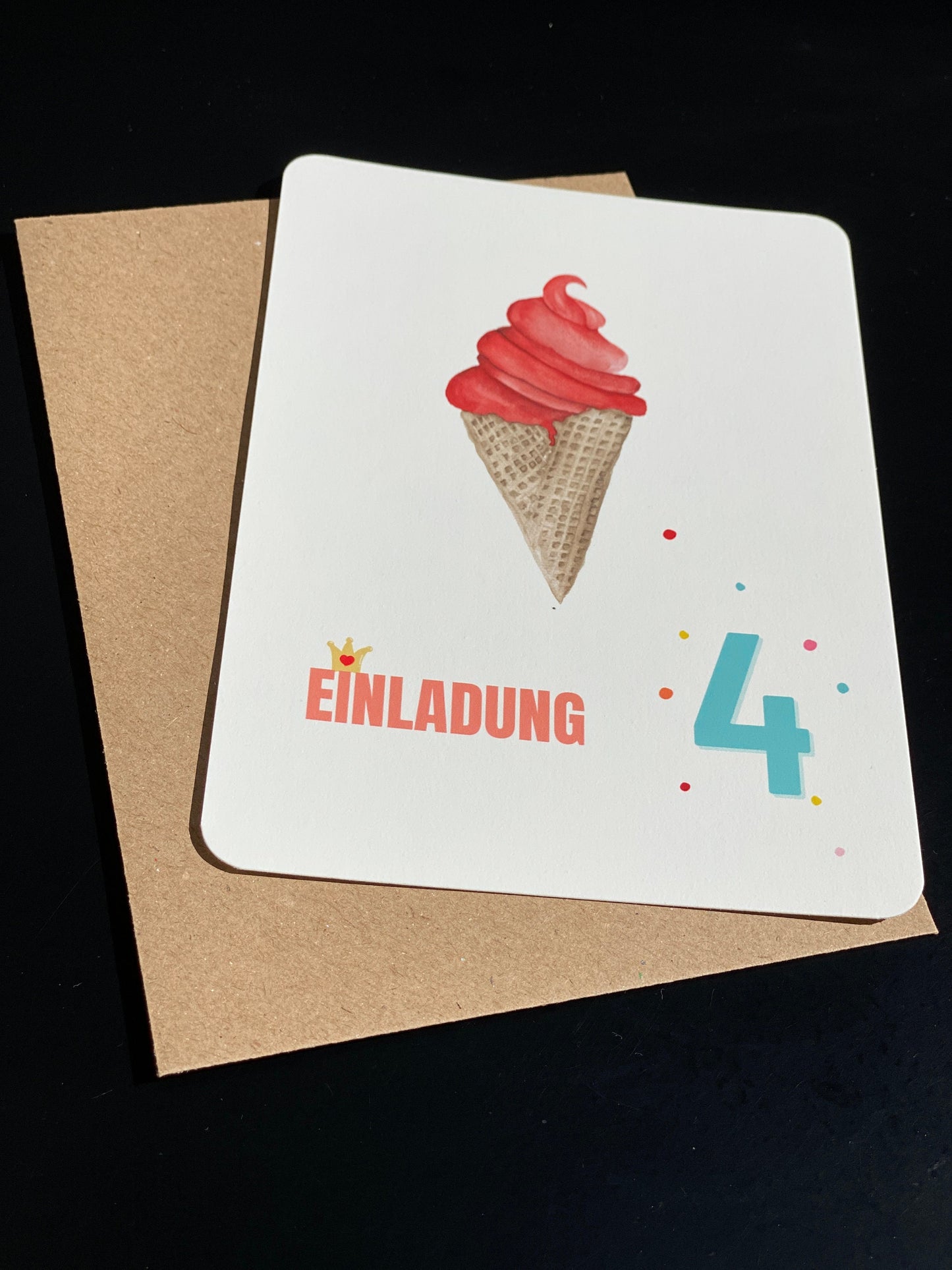 Karte - sommerliche Eisparty