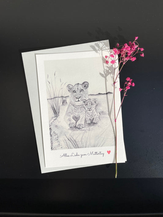 Postkarte - Löwenzeit