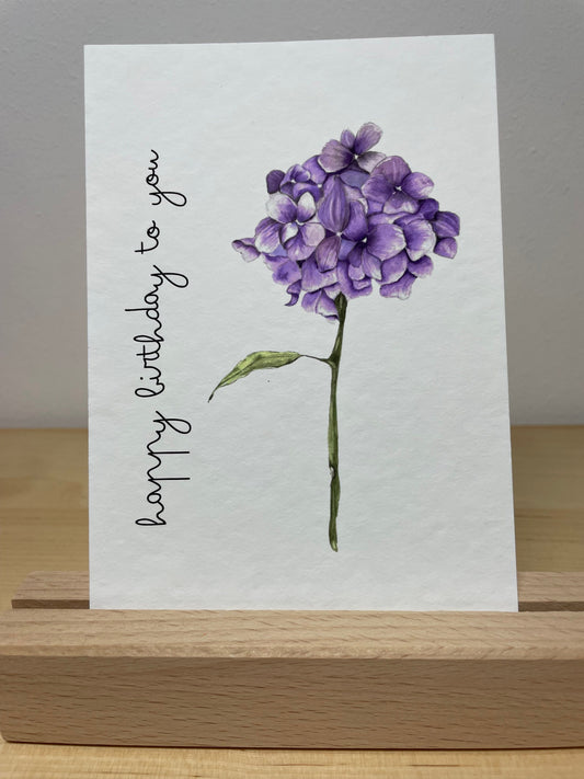 Karte Hortensie lila