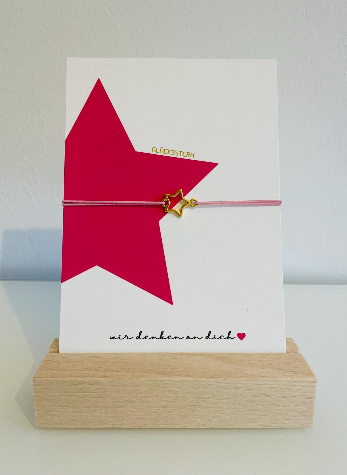 Karte Glücksstern mit Armband