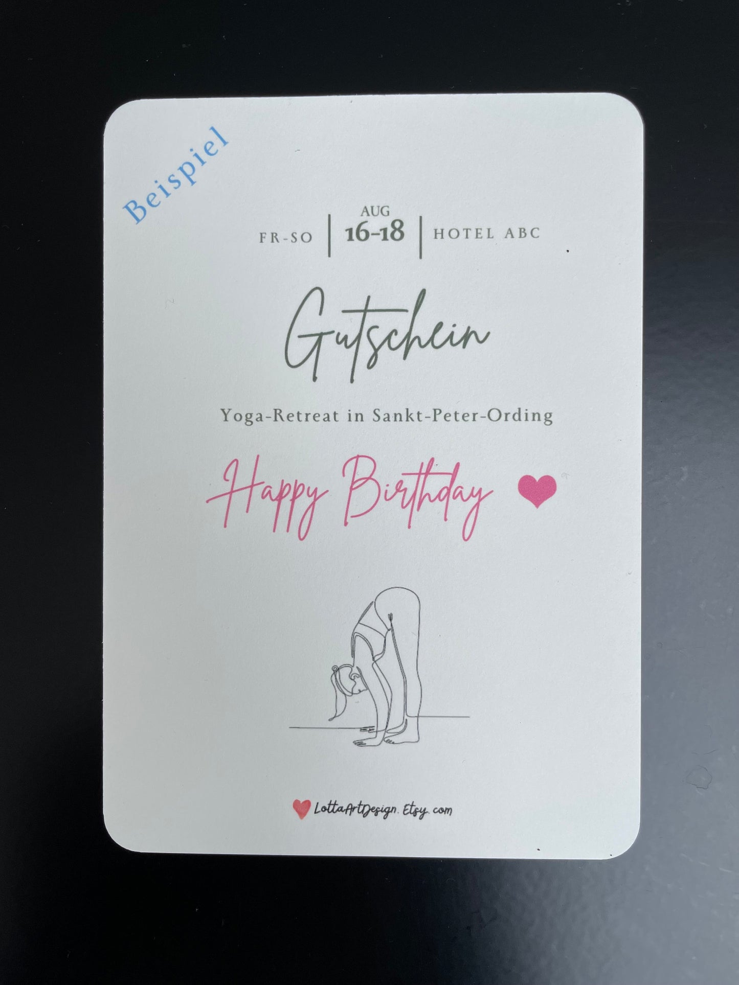 Geburtstagskarte - Time for Yoga