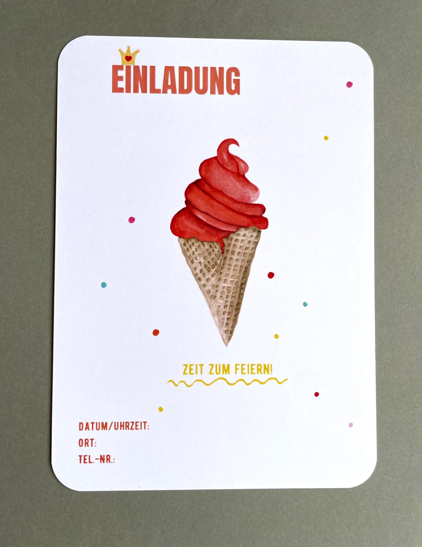 Karte - sommerliche Eisparty