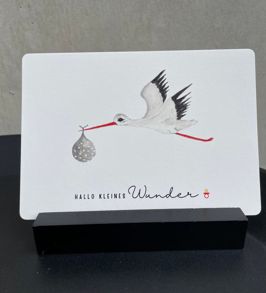 Karte Storch - kleines Wunder
